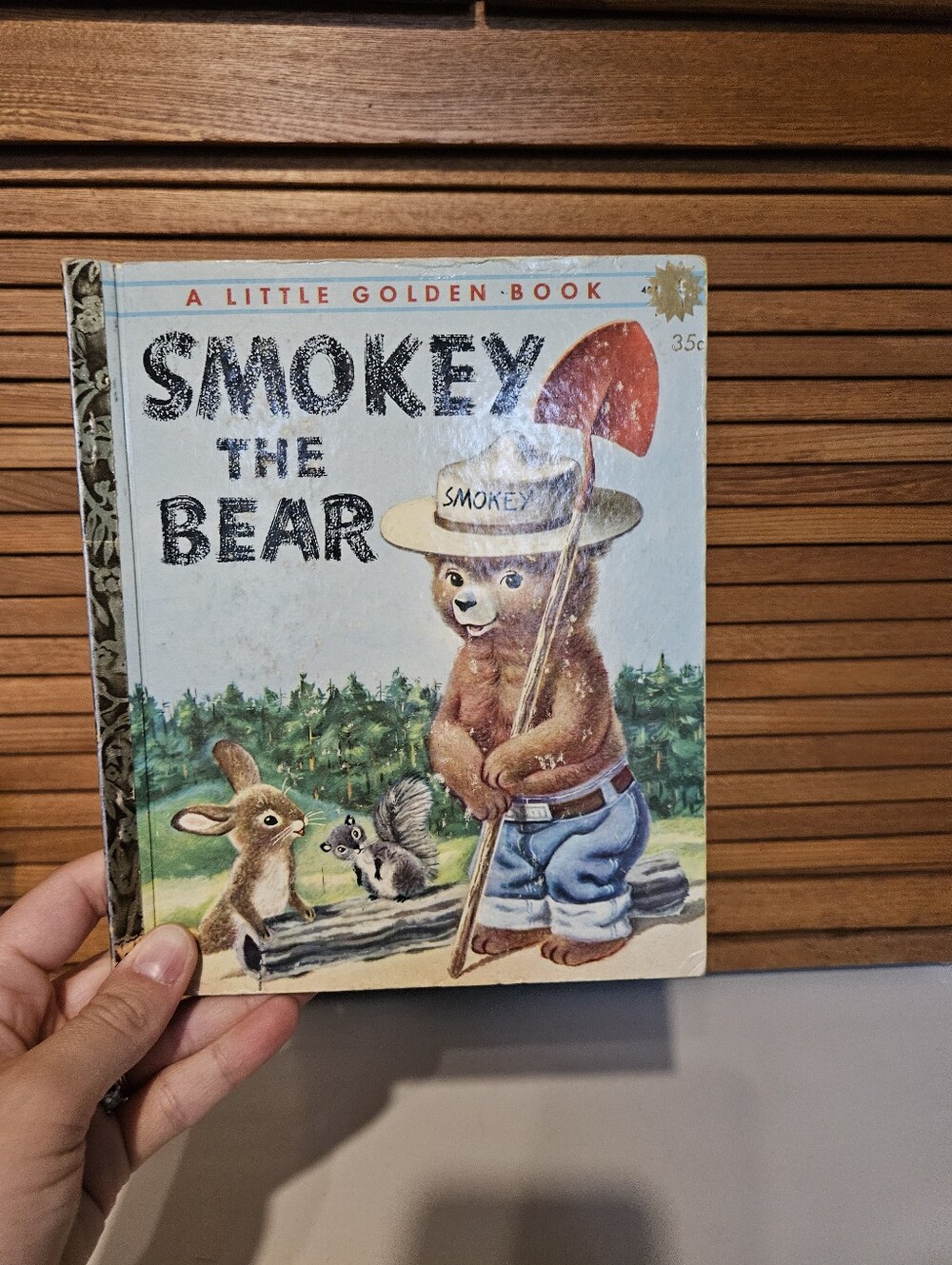 Vintage 1955 Smokey The Bear Golden Book